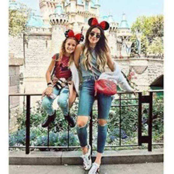 Disney World Minnie Mouse Ears Bow Headbands 2PCS Classic Sequin Disneyland - Picture 4 of 8